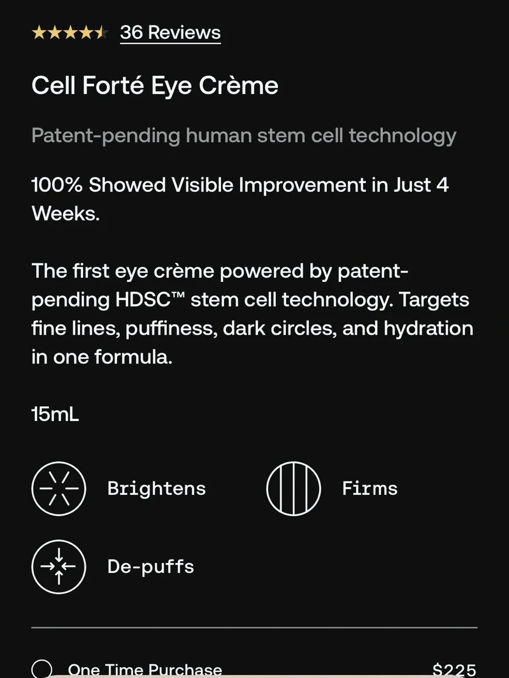 $225 Angela Caglia Cell Forté Eye Crème Stem cell Technology NIB